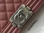 Chanel Medium Leboy Bag Burgundy Caviar Silver 25cm - 2