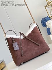 Louis Vuitton CarryAll PM Mahina Brown Suede 34x11x22cm - 1