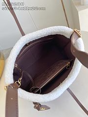 Louis Vuitton CarryAll PM Mahina Brown Suede 34x11x22cm - 5