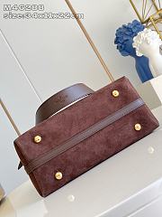 Louis Vuitton CarryAll PM Mahina Brown Suede 34x11x22cm - 4