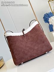 Louis Vuitton CarryAll PM Mahina Brown Suede 34x11x22cm - 2