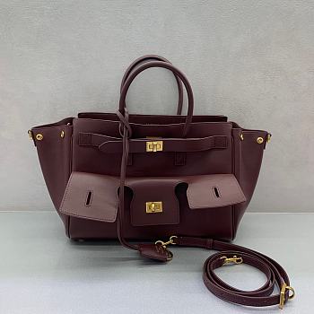 Balenciaga Bel Air Bag Burgundy 30x10x24cm