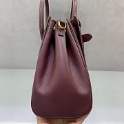 Balenciaga Bel Air Bag Burgundy 30x10x24cm - 5