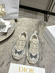 Dior Vibe-sneaker Chambray blauwe jacquard sneaker - 3