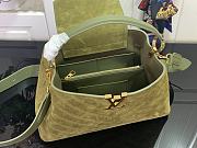 Louis Vuitton Sac Capucines MM Souple Green Suede 33x24x12cm - 3