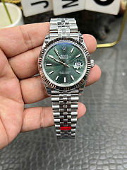 Rolex Datejust Green Watch - 4