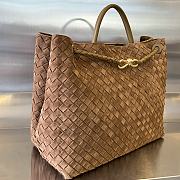 Bottega Large Veneta Andiamo Brown Suede Tote - 43x33x20cm - 4