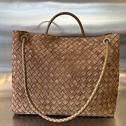Bottega Large Veneta Andiamo Brown Suede Tote - 43x33x20cm - 2