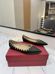 Valentino Garavani Rockstud leather ballet flats - 1