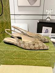 Gucci Erin GG Canvas Slingback Flats - 1