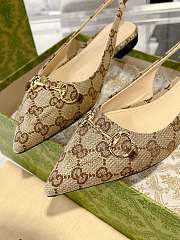 Gucci Erin GG Canvas Slingback Flats - 3