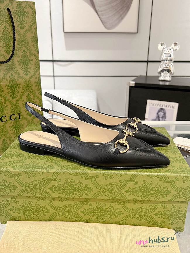 Gucci Erin GG Canvas Slingback Flats black - 1