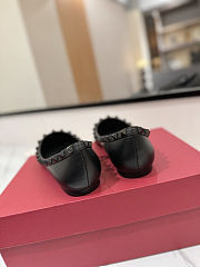 Valentino Garavani Rockstud leather Full Black ballet flats - 2