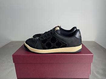 Gucci crystal Screener sneaker in black velvet