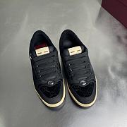 Gucci crystal Screener sneaker in black velvet - 3