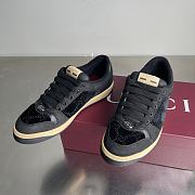 Gucci crystal Screener sneaker in black velvet - 2