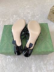 Gucci slide sandal with crystal Interlocking G black 8.5cm - 4