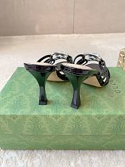 Gucci slide sandal with crystal Interlocking G black 8.5cm - 3