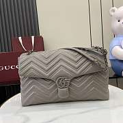 Gucci GG Marmont large shoulder bag grey 37.5x21x9cm - 1