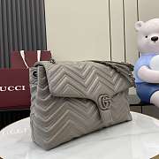 Gucci GG Marmont large shoulder bag grey 37.5x21x9cm - 5