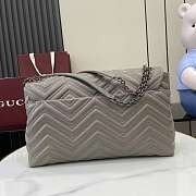 Gucci GG Marmont large shoulder bag grey 37.5x21x9cm - 3