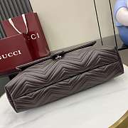 Gucci GG Marmont large shoulder bag dark brown 37.5x21x9cm - 5