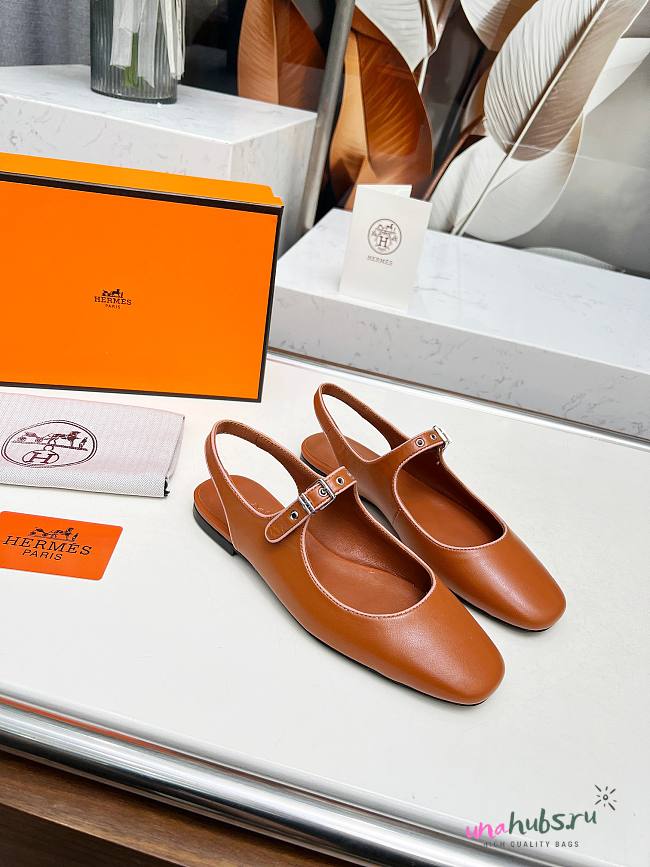 Hermes Kleo slingback - Brown - 1