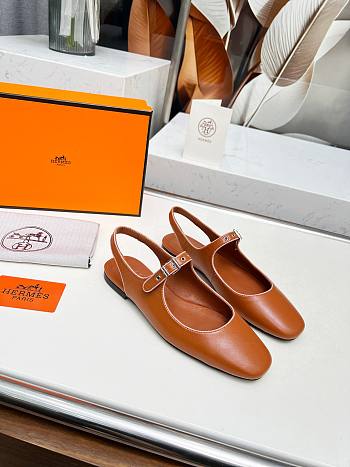 Hermes Kleo slingback - Brown