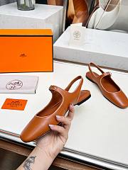 Hermes Kleo slingback - Brown - 2