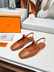 Hermes Kleo slingback - Brown - 3