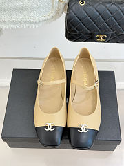 Chanel Ballet Beige Black Flat - 4