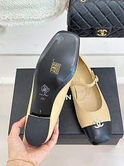 Chanel Ballet Beige Black Flat - 2