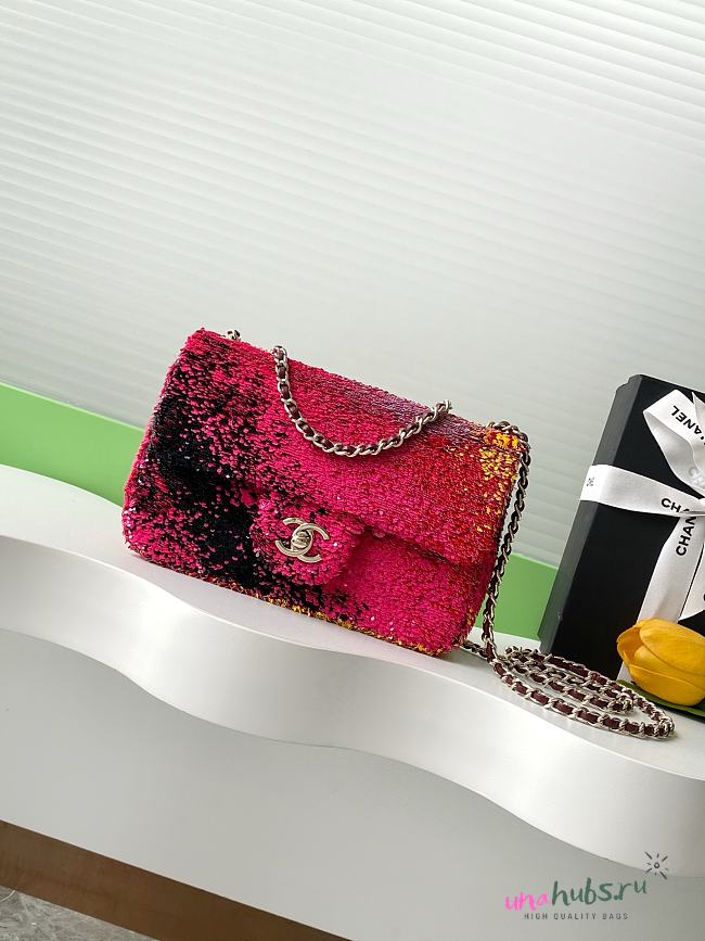 Chanel Flap Bag Sequins Multicolor 21cm - 1