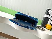 Chanel Flap Bag Sequins Multicolor Blue 21x14x8cm - 4