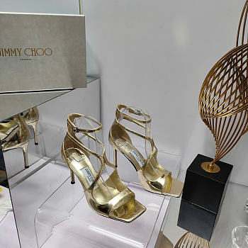 Jimmy Choo Azia 95 Gold Heels