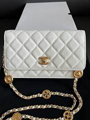 Chanel Flap Bag Woc White Caviar 19cm - 1