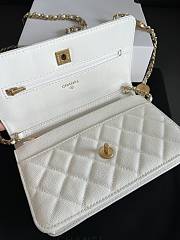Chanel Flap Bag Woc White Caviar 19cm - 4