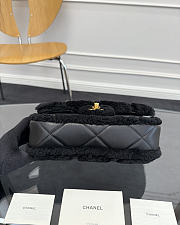 Chanel Medium flap Bag Fleece & Gold Black - 24x16x8cm - 3