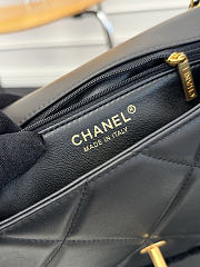Chanel Medium flap Bag Fleece & Gold Black - 24x16x8cm - 2