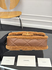 Chanel Medium flap Bag Fleece & Gold Full Brown - 24x16x8cm - 4