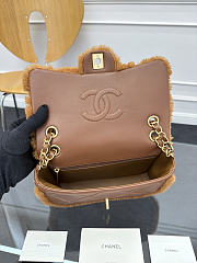 Chanel Medium flap Bag Fleece & Gold Full Brown - 24x16x8cm - 3