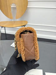 Chanel Medium flap Bag Fleece & Gold Full Brown - 24x16x8cm - 2