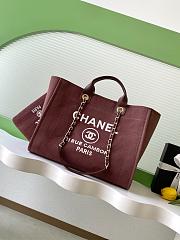Chanel Deauville Shopping Tote Burgundy 38cm - 1