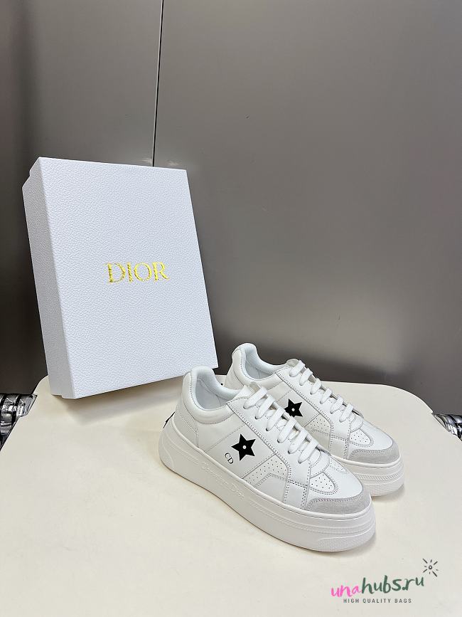 Dior Star Platform Sneaker White Calfskin and Suede - 1