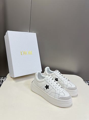 Dior Star Platform Sneaker White Calfskin and Suede