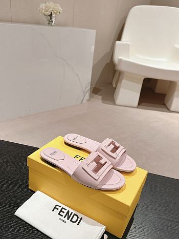 Fendi Baguette Pink Slides