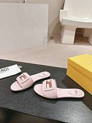 Fendi Baguette Pink Slides - 4