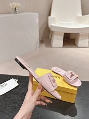 Fendi Baguette Pink Slides - 2