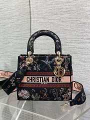 Dior Lady D-Lite canvas bag black 24x11x20cm - 1