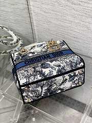 Dior Lady D-Lite Toile de Jouy blue flower 24x11x20cm - 5